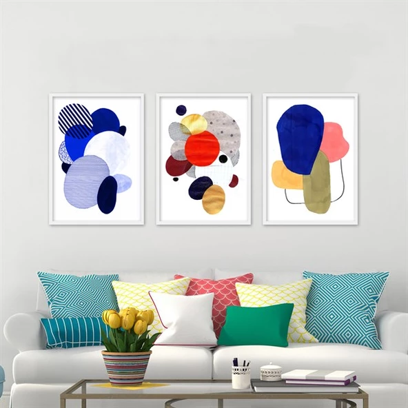 Colored Roundels Çerçeveli Poster Seti ürün görseli 1