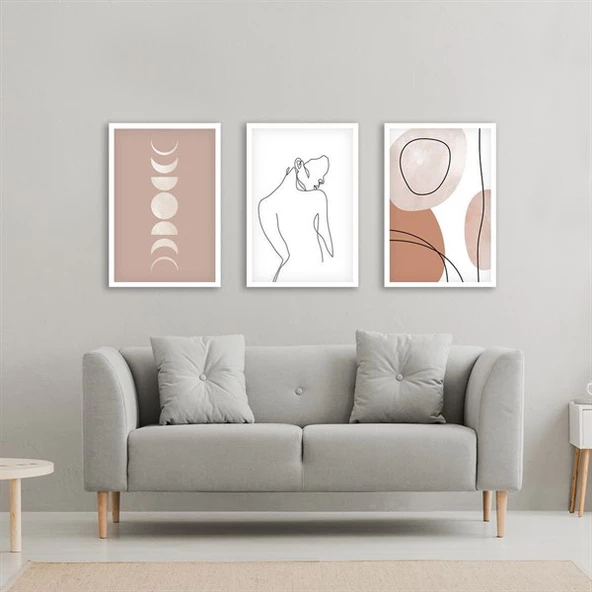 Pastel Çerçeveli Poster Seti ürün görseli 1
