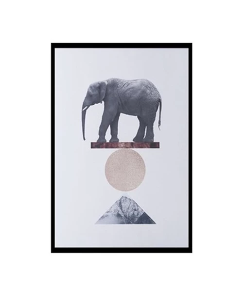 Akrobat Fil Çerçeveli Poster ürün görseli 1