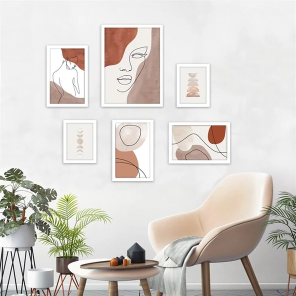 Female Line Çerçeveli Poster Seti ürün görseli 1