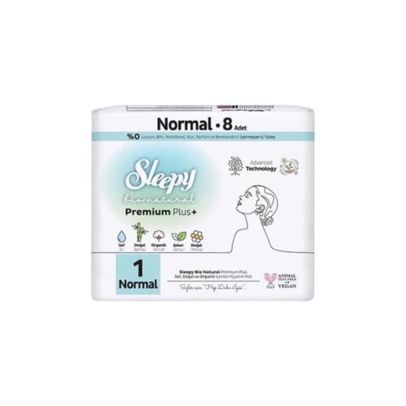Sleepy Ped Bio Natural Premium Plus + No : 1  Normal 8 li ürün görseli 1