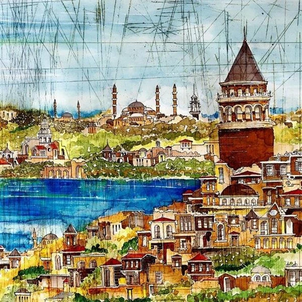 Eski İstanbul Kanvas Tablo ürün görseli 1