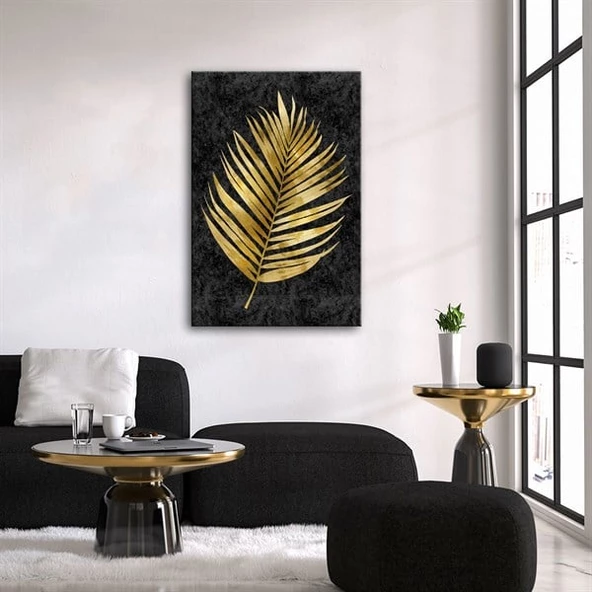 Gold Black Serisi 11 Kanvas Tablo ürün görseli 1