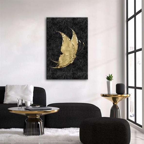 Gold Black Serisi 4 Kanvas Tablo ürün görseli 1