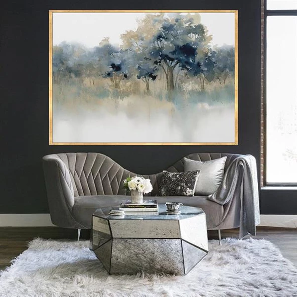 Watercolor Tree Yağlı Boya Dokulu Tablo ürün görseli 1