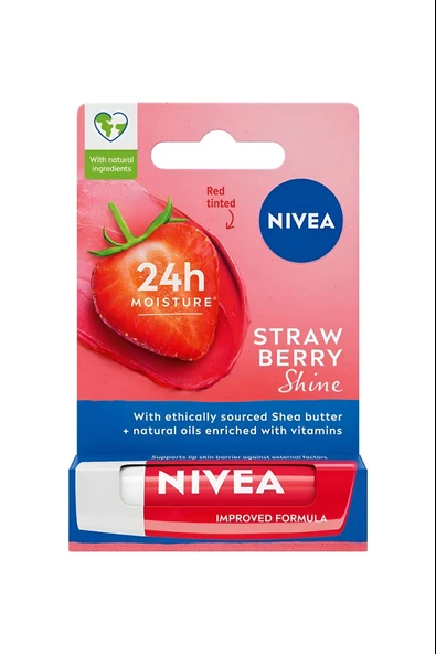 Nivea Bakım Yapan Dudak Bakım Kremi Straw Berry 4,8 G ürün görseli 1