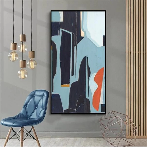 Blueness Yağlı Boya Dokulu Tablo ürün görseli 1
