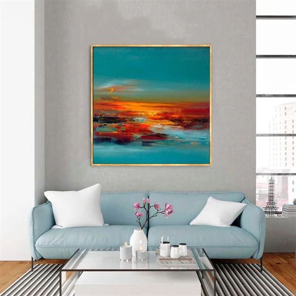 Sunset - Yağlı Boya Dokulu Tablo ürün görseli 1