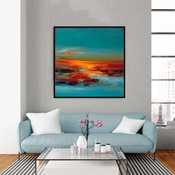 Sunset - Yağlı Boya Dokulu Tablo ürün görseli 1