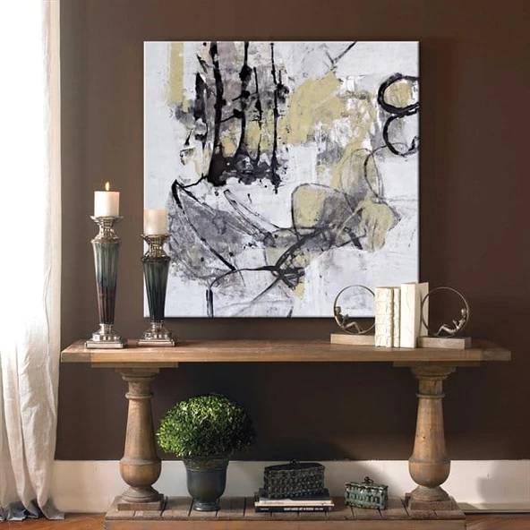 Jackson Pollock'a Saygı - Yağlı Boya Dokulu Tablo ürün görseli 1