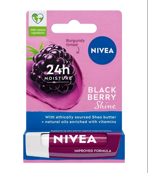 Nivea Bakım Yapan Dudak Bakım Kremi Black Berry 4,8 G ürün görseli 1