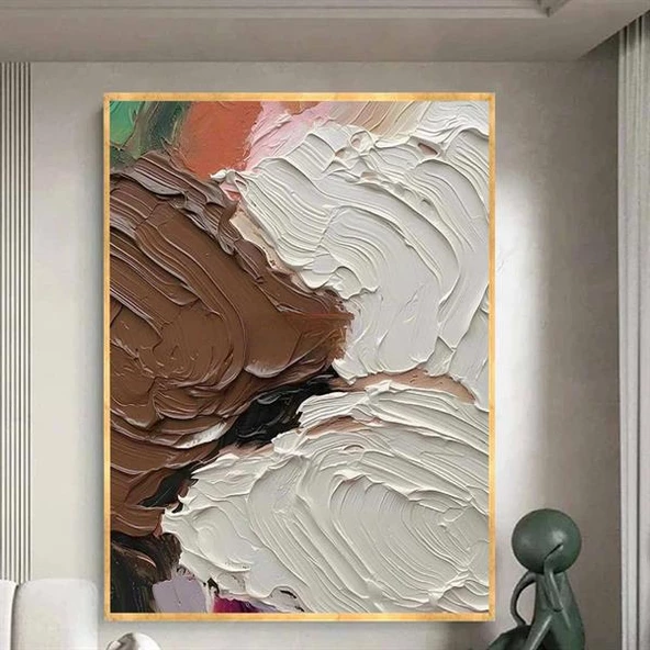 Pastel Dalga 3D Yoğun Yağlı Boya Tablo ürün görseli 1