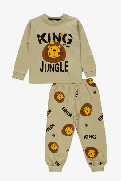 Baskılı İkiiplik Erkek Pijama Takım MNK0603 ürün görseli 1