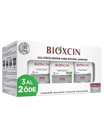 Bioxcin 3 Al 2 Öde 3 x 300 ml Klasik Şampuan Yağlı Saçlar İçin ürün görseli 1