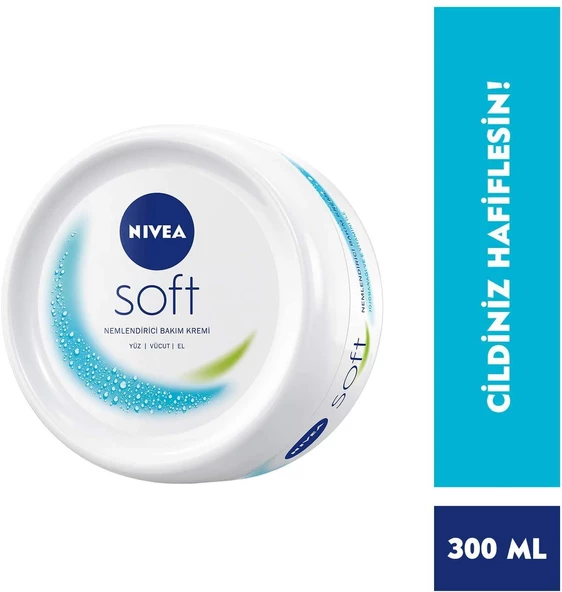 Nivea Soft Nemlendirici Bakım Kremi 300 Ml (Yüz - Vücut - El ) ürün görseli 1