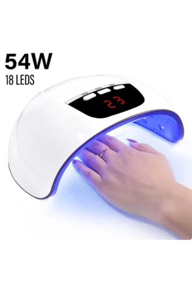 54W UV LED Jel Tırnak Kurutucu Kızılötesi Sensör LCD Ekran 18 Led ürün görseli 1