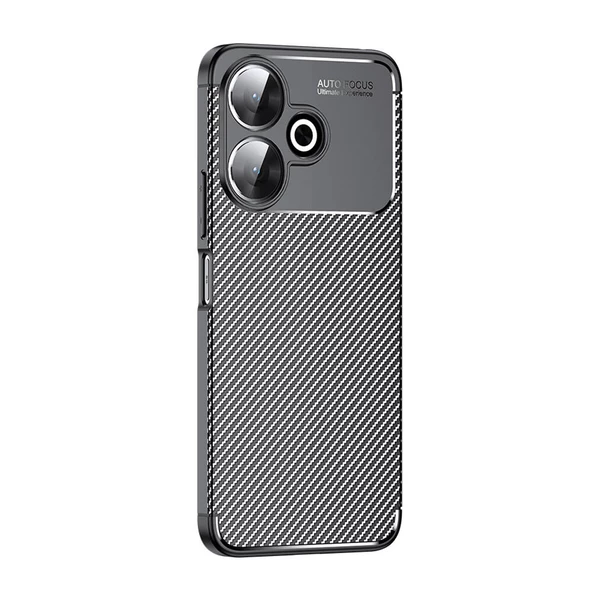 Gpack Xiaomi Redmi 13 4G Kılıf Negro Karbon Kamera Korumalı Silikon ürün görseli 1