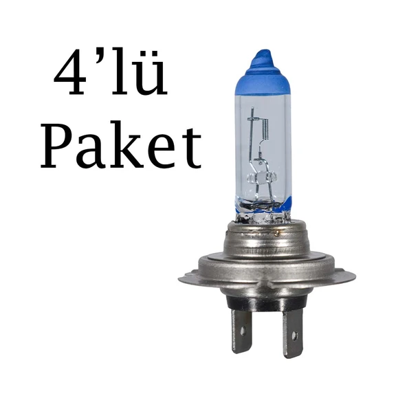 Ampul Halojen 12V 55W Süper Beyaz Px26D 4'lü Paket ürün görseli 1