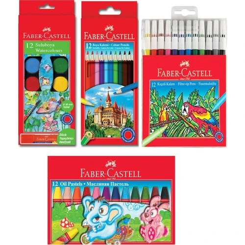 Faber Castell 4'lü Boyama Seti - FABERSET001 ürün görseli 1