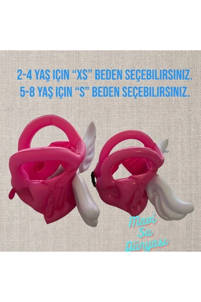Çocuk Şişme Can Yeleği Can Simidi Kanatlı Deniz Havuz - Resim 4
