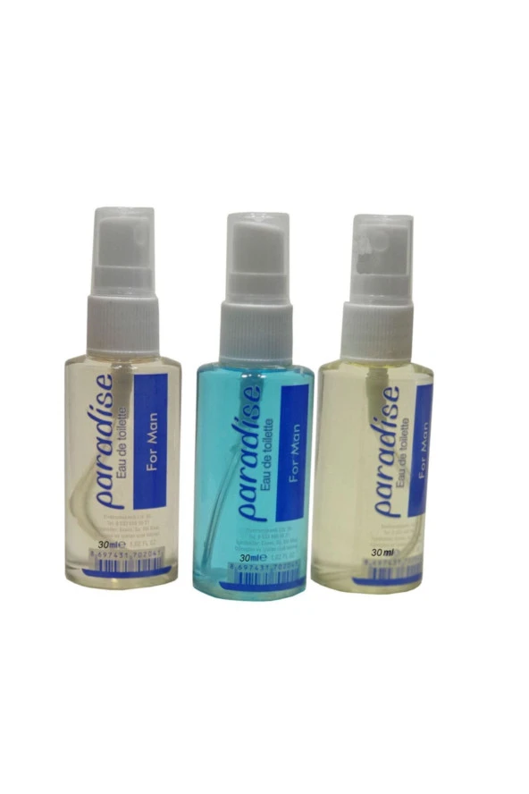 Erkek Parfüm Kolonya 30 Ml X 3 Adet Değişik Koku Dolabilir ürün görseli 1
