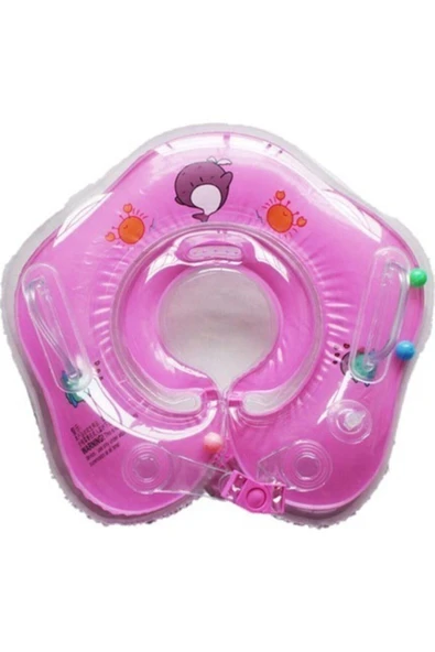 Emniyet Kilitli Bebek Sea Yüzme Boyun Simidi Pembe Renk Boyunluk ürün görseli 1