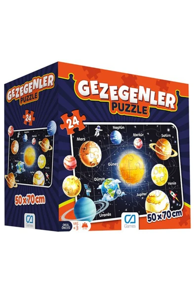Puzzle 24 Parça Okul Öncesi Gezegenleri Öğreniyorum Seti 50x70 Cm - Mavi Su Dünyası ürün görseli 1