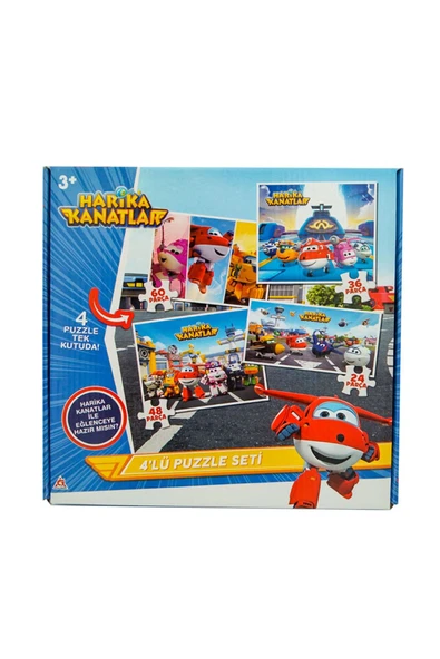 Puzzle Harika Kanatlar 4 Puzzle Tek Kutuda - Mavi Su Dünyası ürün görseli 1