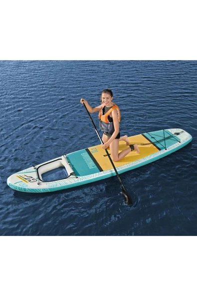 Paddle Board Hydro-Force Kürek+Pompa+Çanta - 340 x 89 Cm - - Resim 4