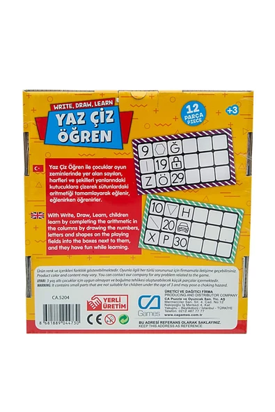Yaz Çiz Öğren 12 Parça - Resim 2