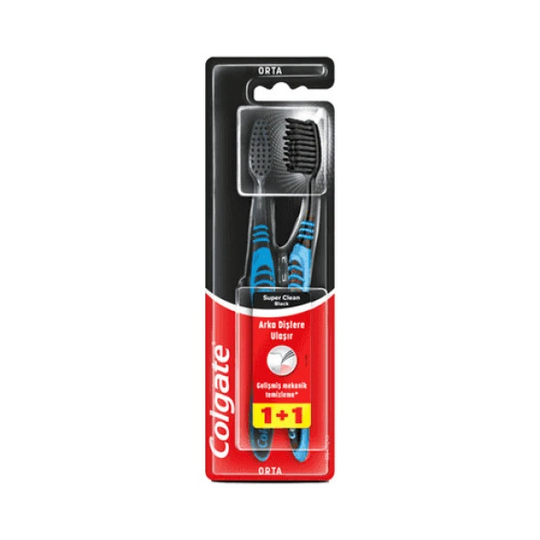 Colgate Super Clean Black 1+1 Diş Fırçası 2 Adet ürün görseli 1