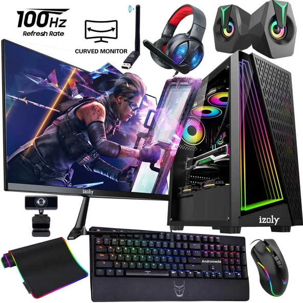 İzoly Nemesis i5-10400F 16GB 512GB RX 550 4GB DDR5 24" Oyuncu Oem Seti ürün görseli 1