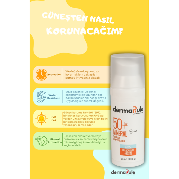 DERMARULE MINERAL HIGH PROTECTION 50+ SPF - Resim 5