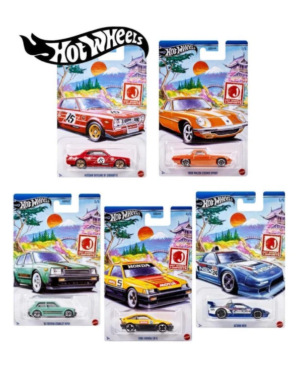 Hot Wheels HWR57 J-Imports Set ürün görseli 1