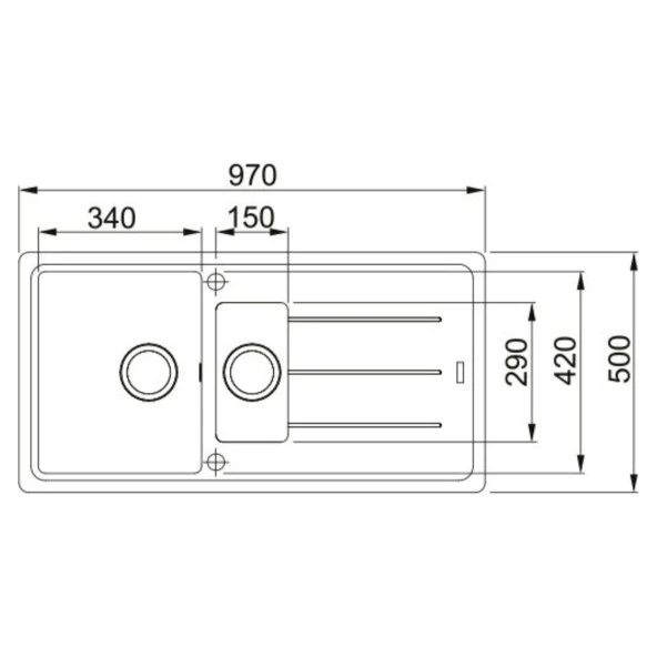 Franke Basis BFG 651 Nero Granit Eviye-Active Plus Doccia 2.0 Batarya Seti - Resim 3