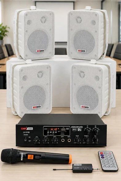 Lastvoice Large Plus Paket-3 Hoparlör ve Anfi Anons Ses Sistemi Seti ürün görseli 1
