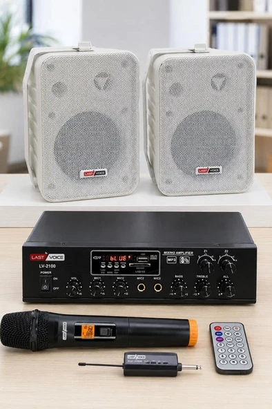 Lastvoice Large Plus Paket-1 Hoparlör ve Anfi Anons Ses Sistemi Seti ürün görseli 1