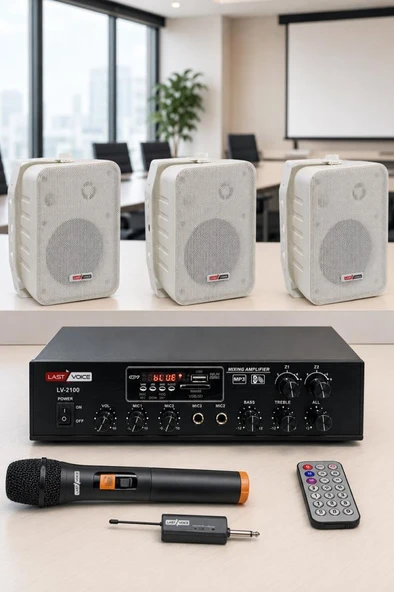 Lastvoice Large Plus Paket-2 Hoparlör ve Anfi Anons Ses Sistemi Seti ürün görseli 1