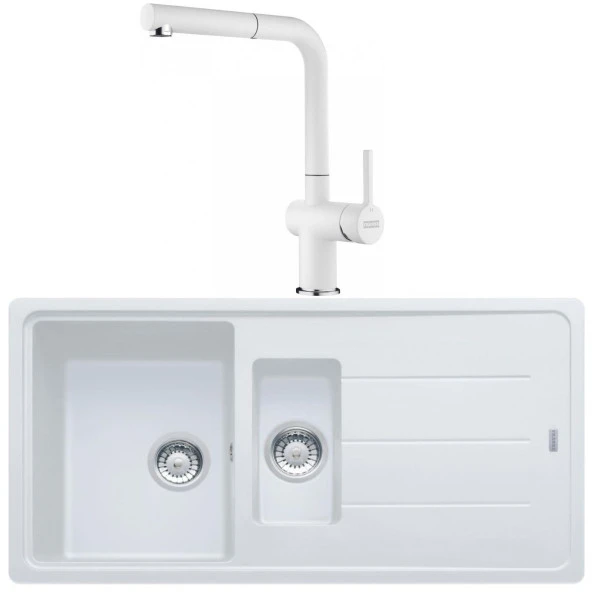 Franke Basis BFG 651 Bianco Granit Eviye-Active Plus Doccia 2.0 Batarya Seti ürün görseli 1