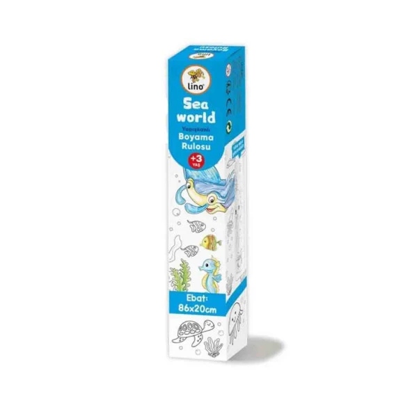 Lino Yapışkanlı Boyama Rulosu Kağıdı 86x20 cm Sea World ürün görseli 1