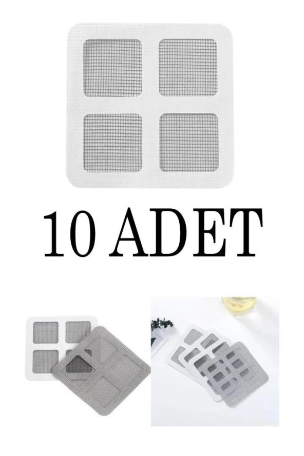 10 Adet Yapışkanlı Banyo Gider Koruyucu Saç Toplayıcı Böcek Süzgeci ürün görseli 1