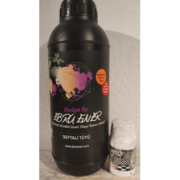 Ebru Ener Anka Vernikli Genel Yüzey Boyası Şeftali Tüyü 1000 gr. ve Katkı Maddesi 30 gr. ürün görseli 1