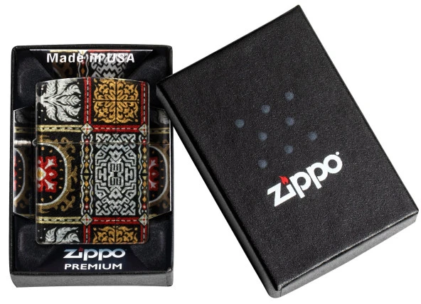 Zippo Tapestry Pattern - Dokuma Dizayn Çakmak - Resim 5