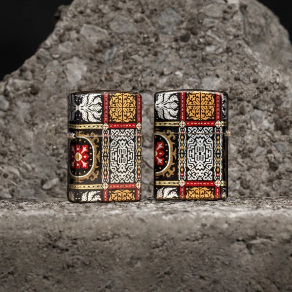 Zippo Tapestry Pattern - Dokuma Dizayn Çakmak - Resim 9
