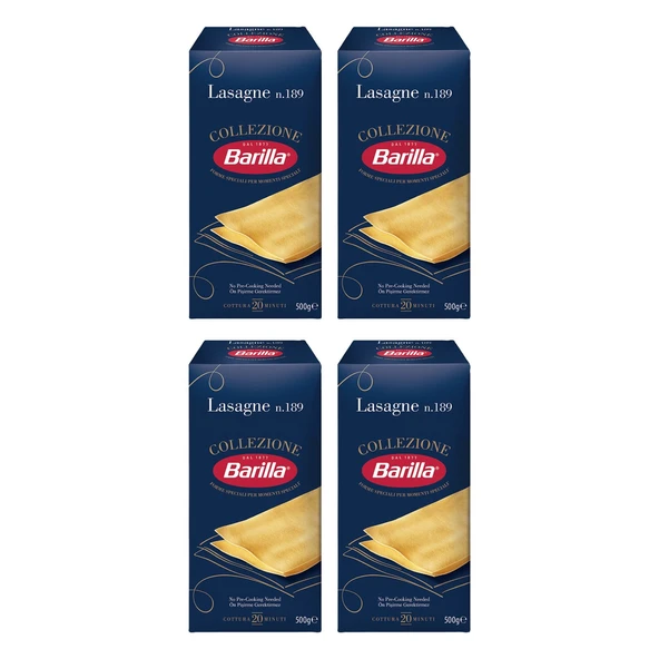 Barilla Lazanya / Lasagne n.189 Sade Makarna 500 Gr. x 4 Adet ürün görseli 1
