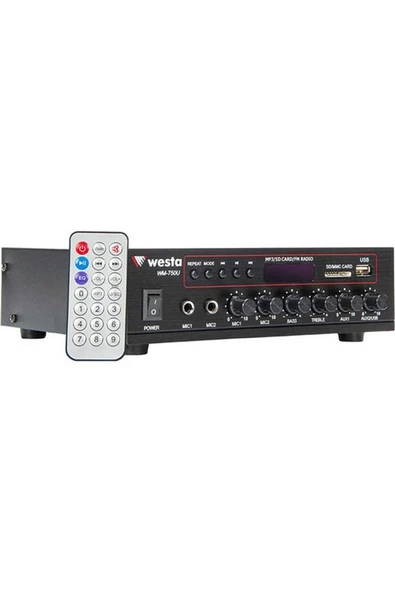 WM-750U 80 Watt Usb/sd 100 Volt Hat Trafolu Amfi WESTA ürün görseli 1