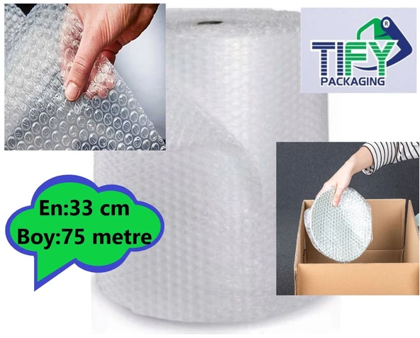 Pat Pat, Balonlu Naylon Sargı 33 cm En 75 Metre Boyunda Havalı Eşya Koruma Ambalajı ürün görseli 1