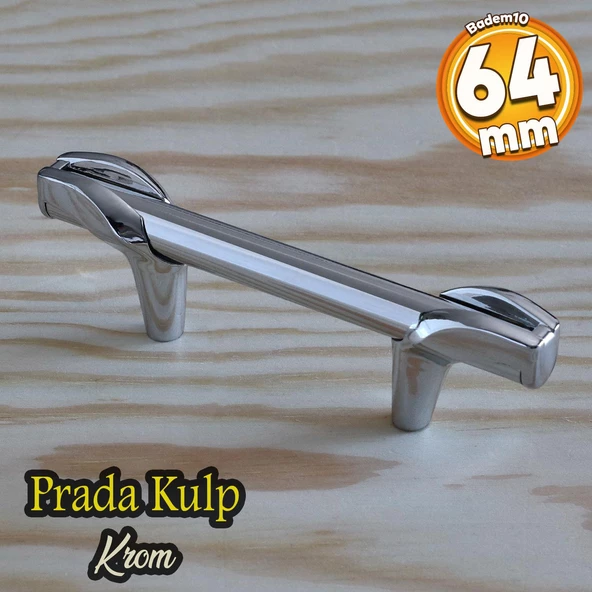 Prade 64 mm Krom Metal Kulp Mobilya Çekmece Mutfak Kapak Dolap Kulpları Kulbu Dolabı Kulpu ürün görseli 1