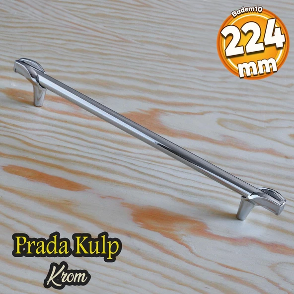 Prade 224 mm Krom Metal Kulp Mobilya Çekmece Mutfak Dolap Kapak Kulpları Dolabı Kulbu Kulpu ürün görseli 1