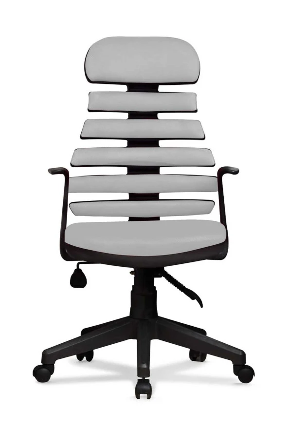 Ev ve Ofis Çalışma Sandalyesi Bilgisayar ve Yönetici Koltuğu Zebra Model Gri ürün görseli 1